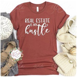 Real Estate my Hustle - Rust T-shirt, graphic tee